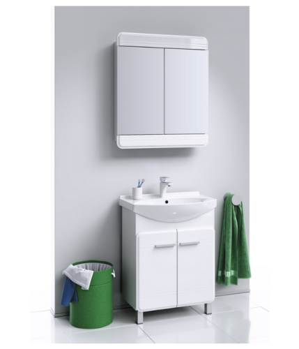 Зеркальный шкаф AQWELLA Corsica 60 белый Kor.04.06